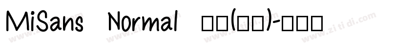 MiSans Normal 普通(西方)字体转换